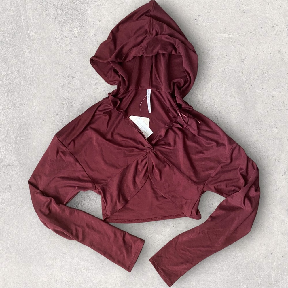 Fabletics • Wine Twist Front Hoodie • XS